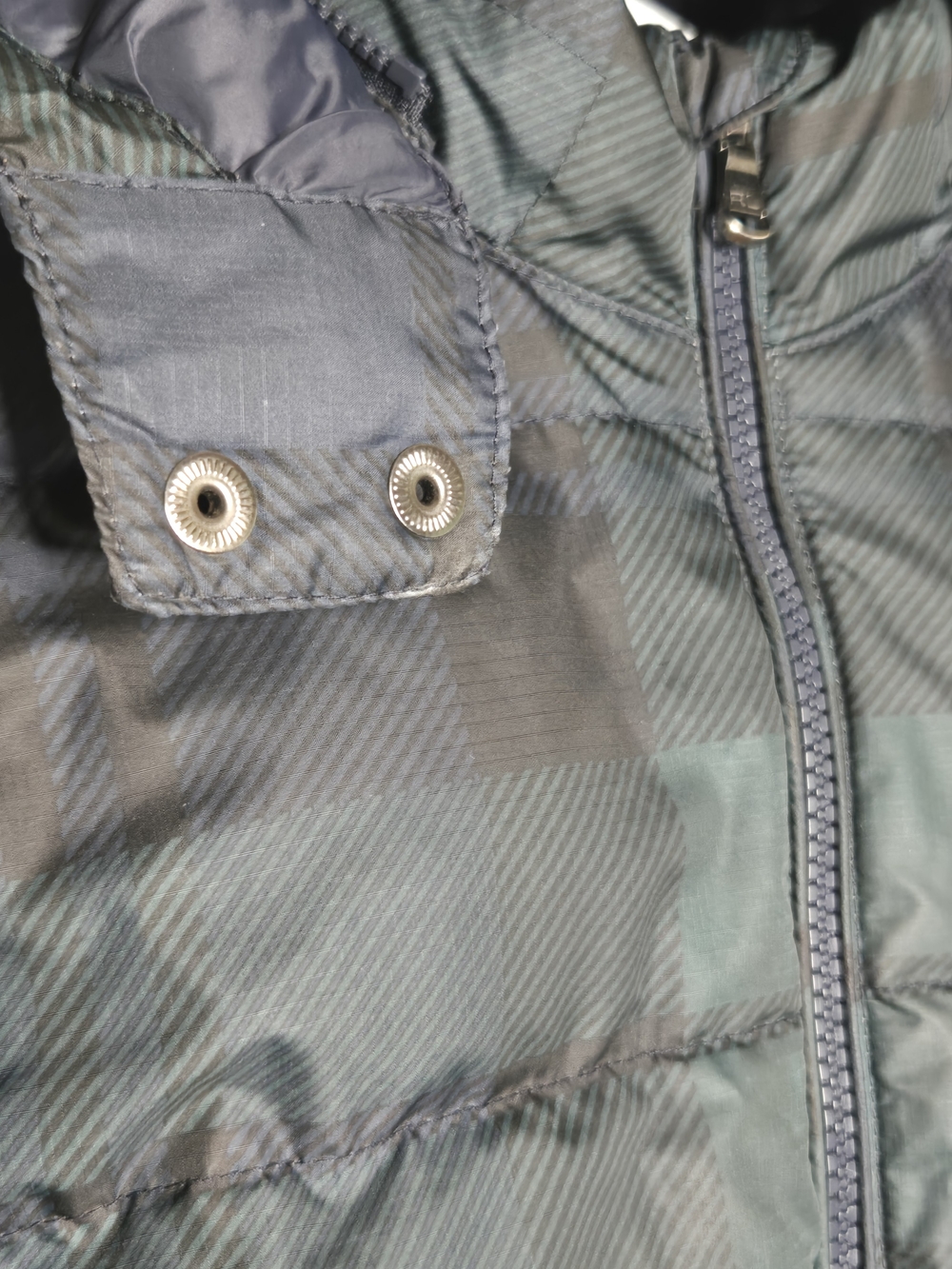 Polo Ralph Lauren Toddler Down Puffer Jacket Hooded Plaid Navy Green 4T - Picture 4 of 12
